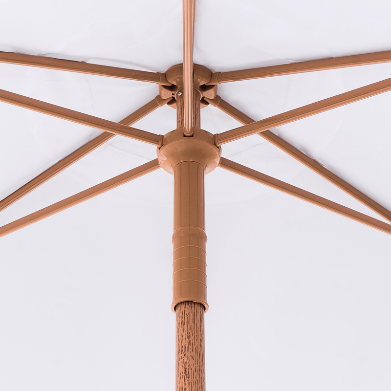 Parasoll utomhus 258 cm Murasa - vit/brun - Utemöbler - Solskydd - Parasoll - Balkongparasoll