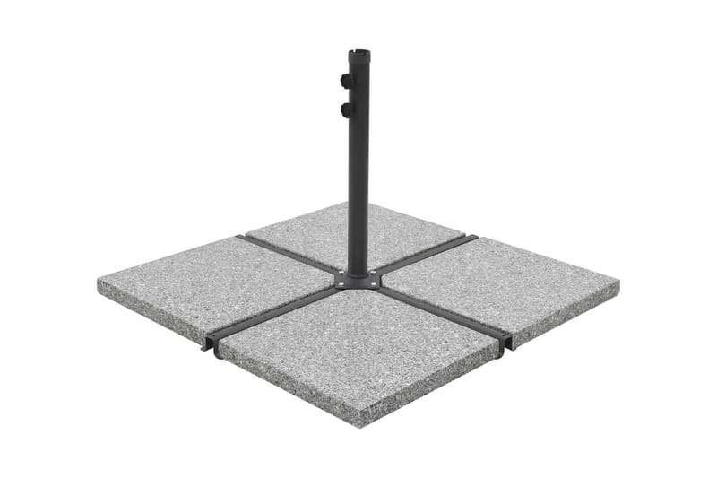 Parasoll viktplatta granit 25 kg kvadratisk grå - Grå - Utemöbler - Solskydd - Parasoll