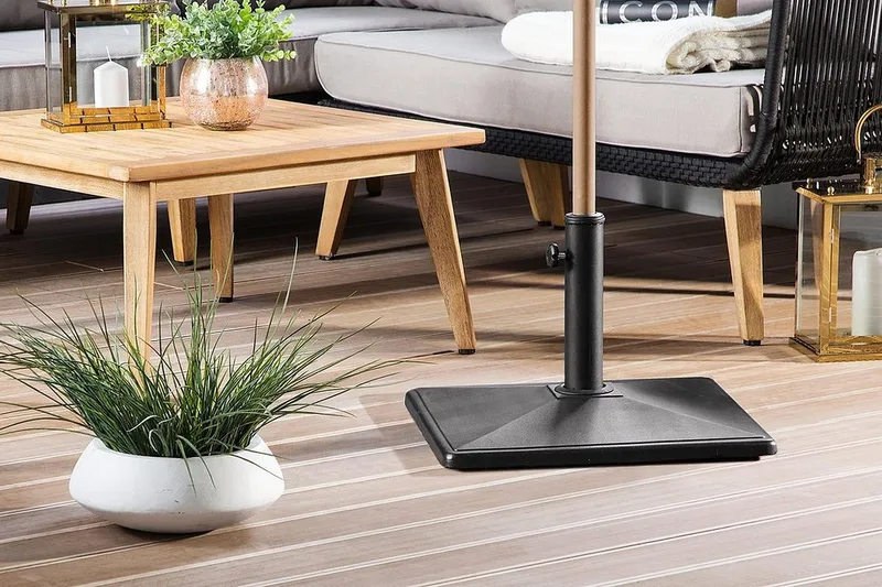 Concrete Parasollfot 50 cm - Svart - Utemöbler - Solskydd - Parasoll - Parasollfot