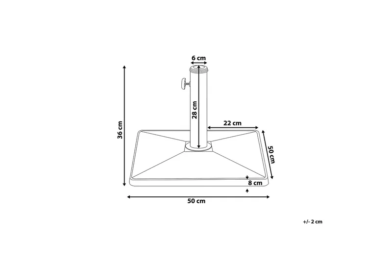 Concrete Parasollfot 50 cm - Svart - Utemöbler - Solskydd - Parasoll - Parasollfot