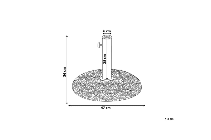 CONCRETE Parasollfot 47 cm - Utemöbler - Solskydd - Parasoll - Parasollfot