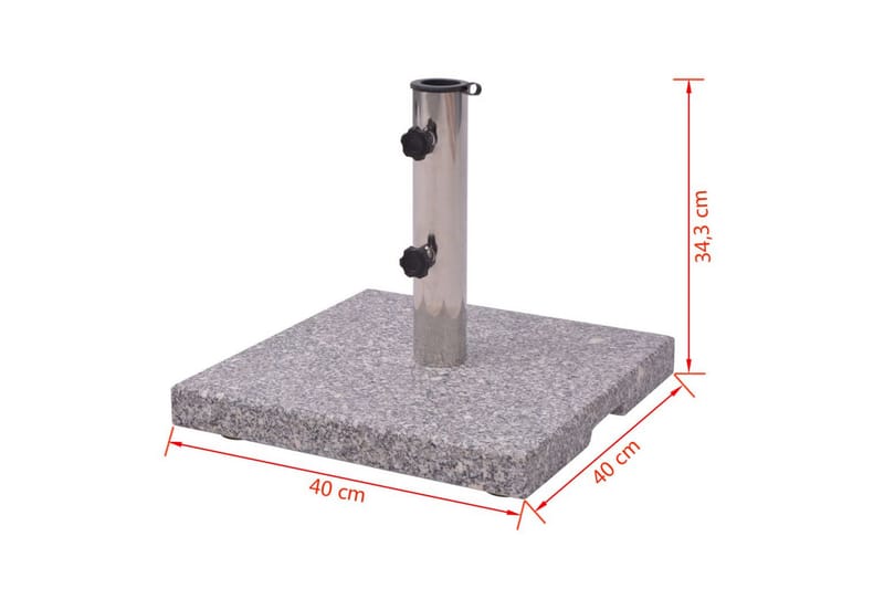 Fot till parasoll 20kg Granit - Flerfärgad - Utemöbler - Solskydd - Parasoll - Parasollfot