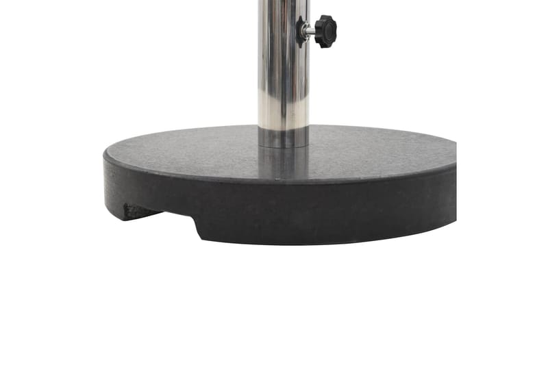 Parasollfot granit rund 20 kg svart - Svart - Parasollfot