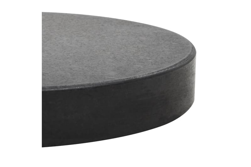 Parasollfot granit rund 20 kg svart - Svart - Parasollfot