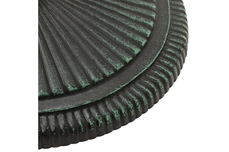 Parasollfot grön 45x45x30 cm gjutjärn - Grön - Parasollfot