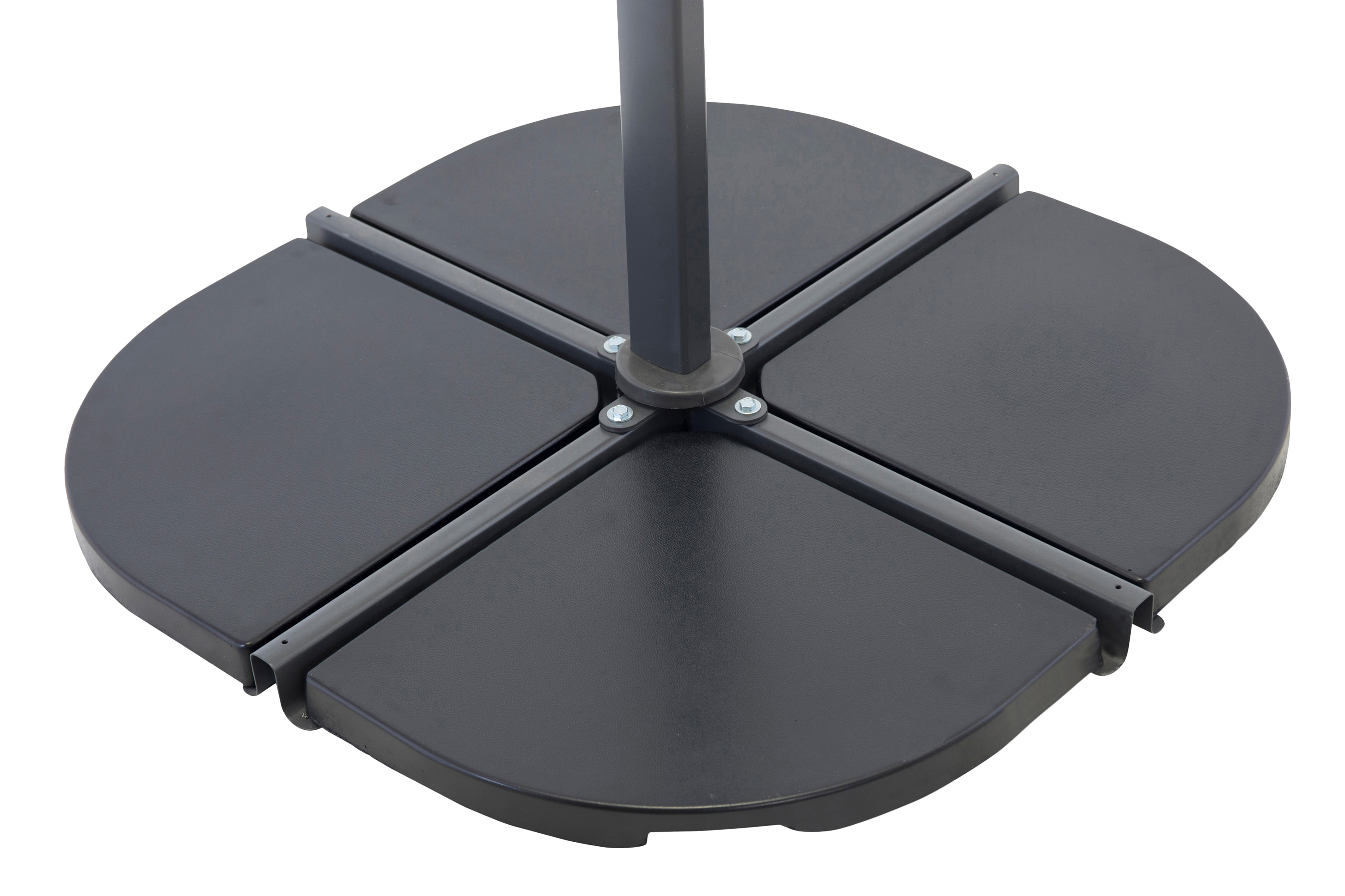 leeds parasollfotsvikt 47x47 cm 1 del - svart