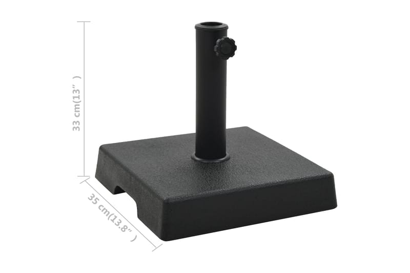 Parasollfot fyrkantig polyresin 8 kg svart - Svart - Utemöbler - Solskydd - Parasoll - Parasollfot