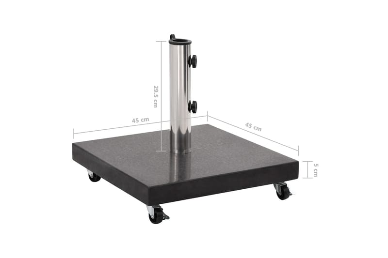 Parasollfot granit 30 kg fyrkantig svart - Svart - Utemöbler - Solskydd - Parasoll - Parasollfot