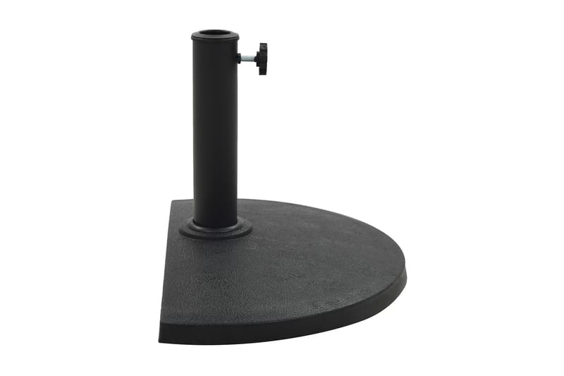 Parasollfot halvrund polyresin 9 kg svart - Svart - Utemöbler - Solskydd - Parasoll - Parasollfot