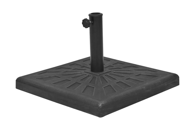 Parasollfot harts kvadratisk svart 12 kg - Svart - Utemöbler - Solskydd - Parasoll - Parasollfot
