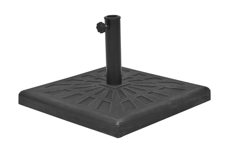 Parasollfot harts kvadratisk svart 19 kg - Svart - Utemöbler - Solskydd - Parasoll - Parasollfot