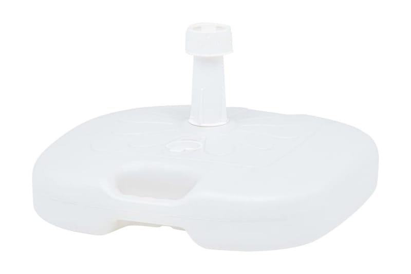 Parasollfot sand/vattenfylld 16 L vit plast - Vit - Utemöbler - Solskydd - Parasoll - Parasollfot