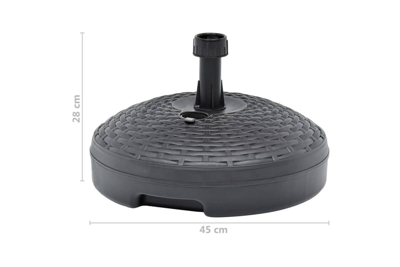 Parasollfot sand/vattenfylld 20 L antracit plastrotting - Grå - Utemöbler - Solskydd - Parasoll - Parasollfot