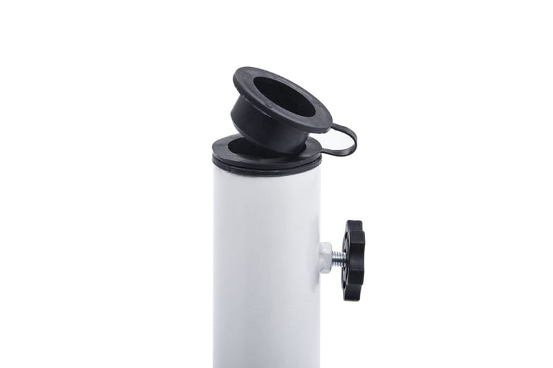 Parasollfot vit 12 kg 48 cm gjutjärn - Vit - Utemöbler - Solskydd - Parasoll - Parasollfot