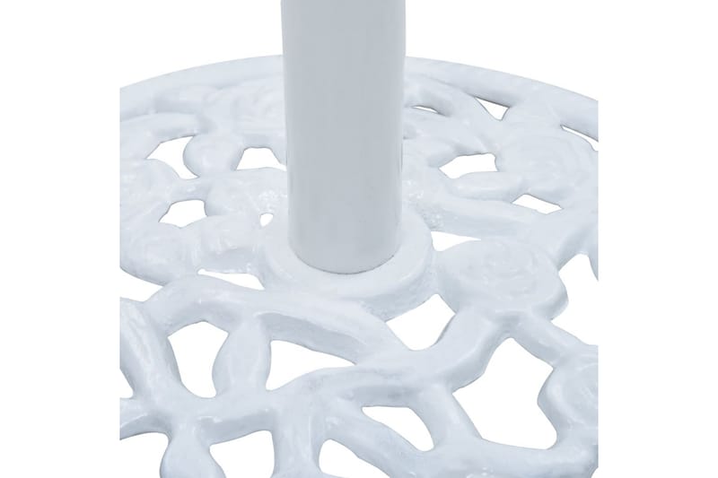 Parasollfot vit 12 kg 48 cm gjutjärn - Vit - Utemöbler - Solskydd - Parasoll - Parasollfot