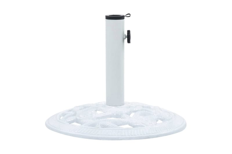 Parasollfot vit 9 kg 40 cm gjutjärn - Vit - Utemöbler - Solskydd - Parasoll - Parasollfot