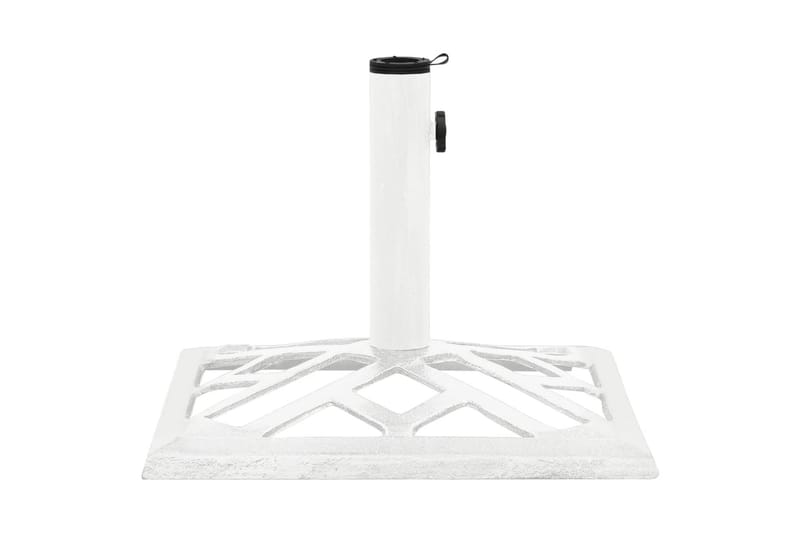 Parasollfot vit 44x44x31 cm gjutjärn - Vit - Utemöbler - Solskydd - Parasoll - Parasollfot