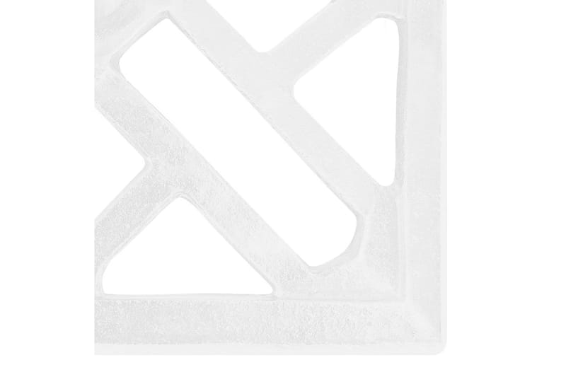 Parasollfot vit 44x44x31 cm gjutjärn - Vit - Utemöbler - Solskydd - Parasoll - Parasollfot