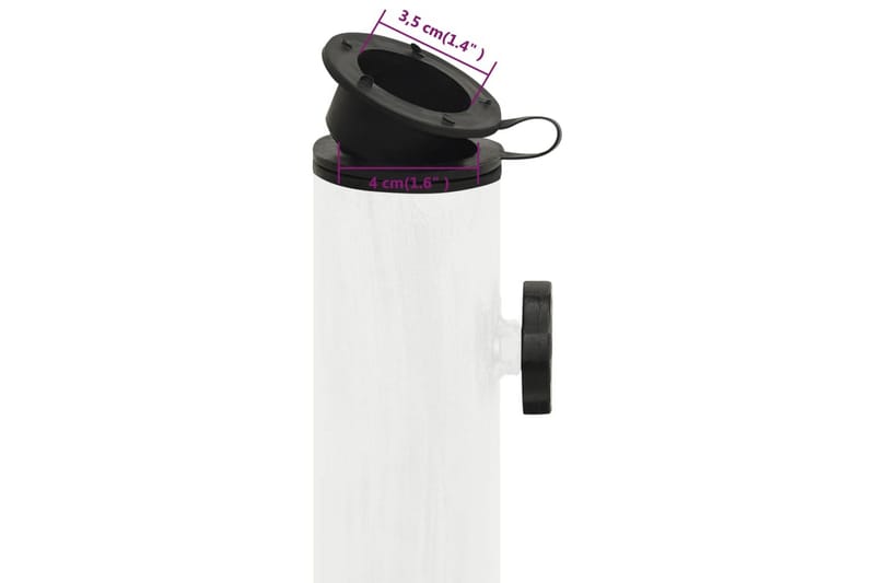 Parasollfot vit 45x45x30 cm gjutjärn - Vit - Utemöbler - Solskydd - Parasoll - Parasollfot