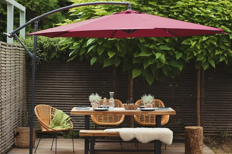 Ravenna Parasoll 240 cm - Röd - Utemöbler - Solskydd - Parasoll - Hängparasoll