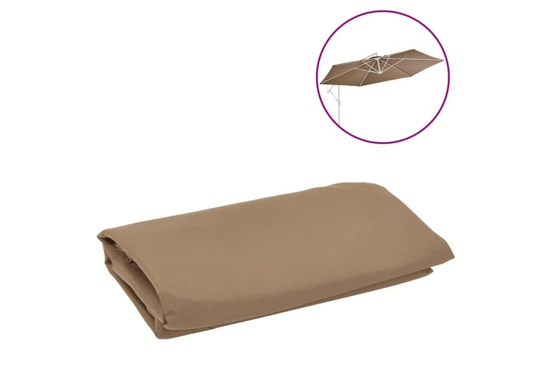 Reservtyg för frihängande parasoll taupe 350 cm - Utemöbler - Solskydd - Parasoll