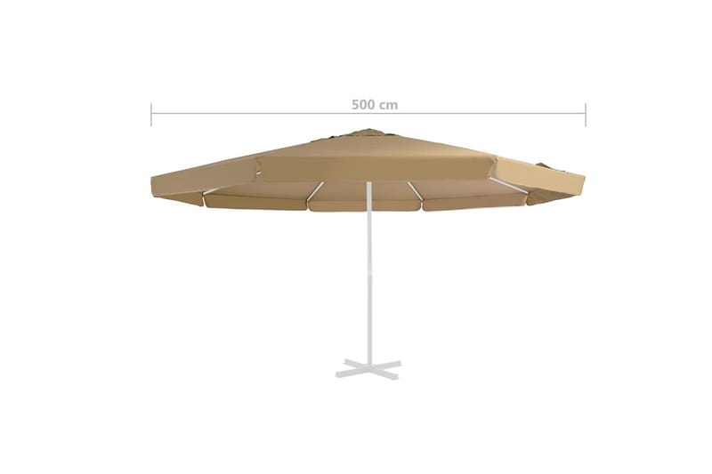Reservtyg för parasoll taupe 500 cm - Utemöbler - Solskydd - Parasoll