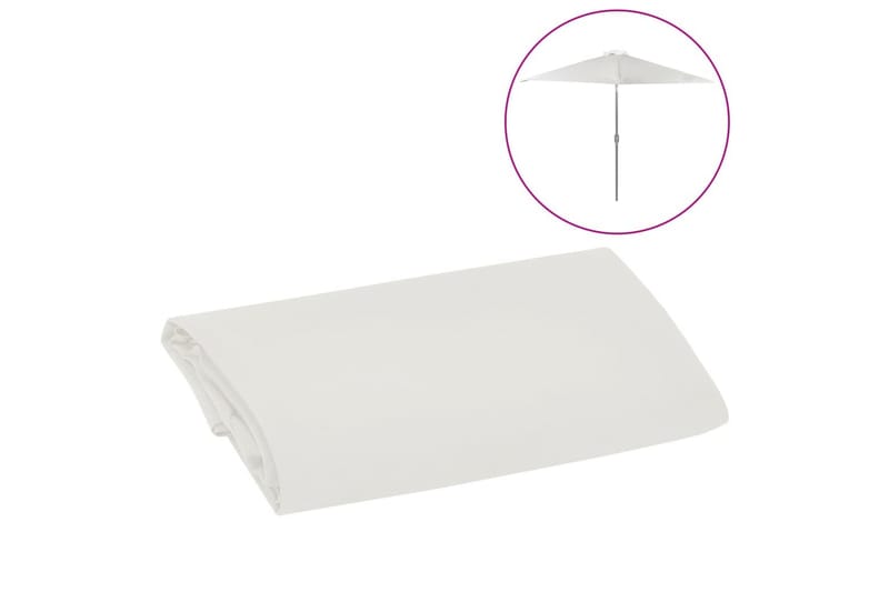 Reservtyg för parasoll sandfärgat vit 300 cm - Utemöbler - Solskydd - Parasoll