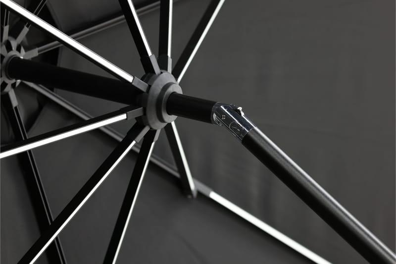 Sabal Parasoll 270 cm med LED - Svart - Utemöbler - Solskydd - Parasoll