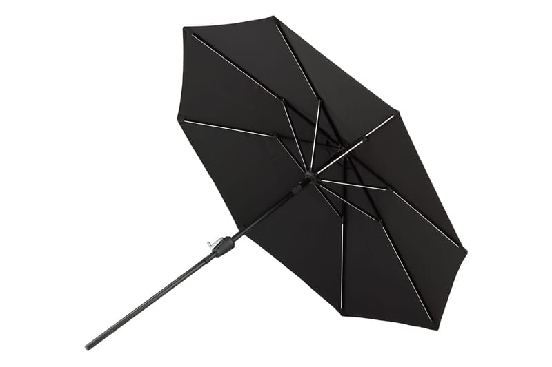 Sabal Parasoll 270 cm med LED - Svart - Utemöbler - Solskydd - Parasoll