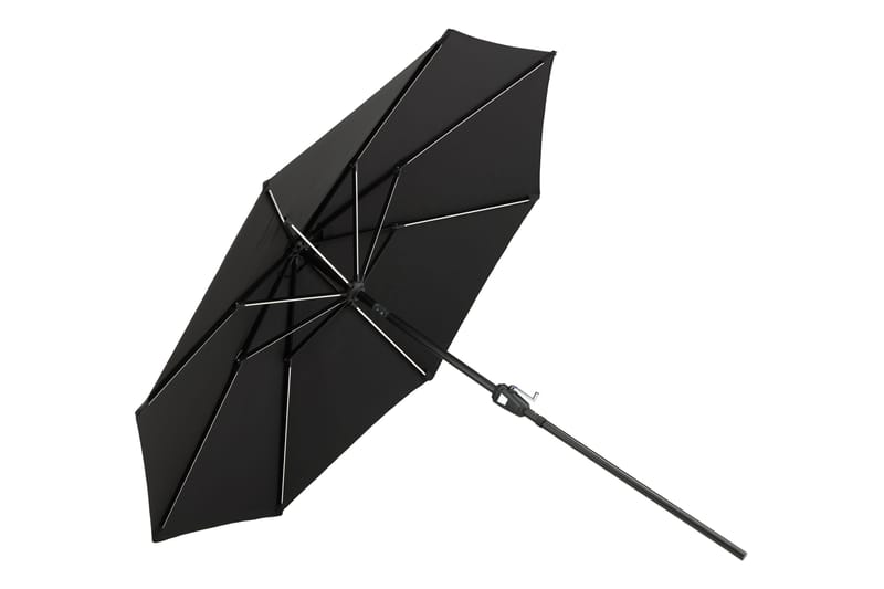 Sabal Parasoll 270 cm med LED - Svart - Utemöbler - Solskydd - Parasoll