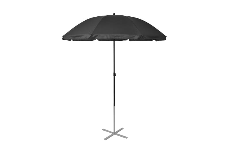 Solsängar med parasoll aluminium svart - Svart - Utemöbler - Solskydd - Parasoll