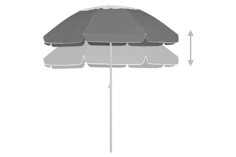 Strandparasoll antracit 300 cm - Antracit - Utemöbler - Solskydd - Parasoll - Strandparasoll