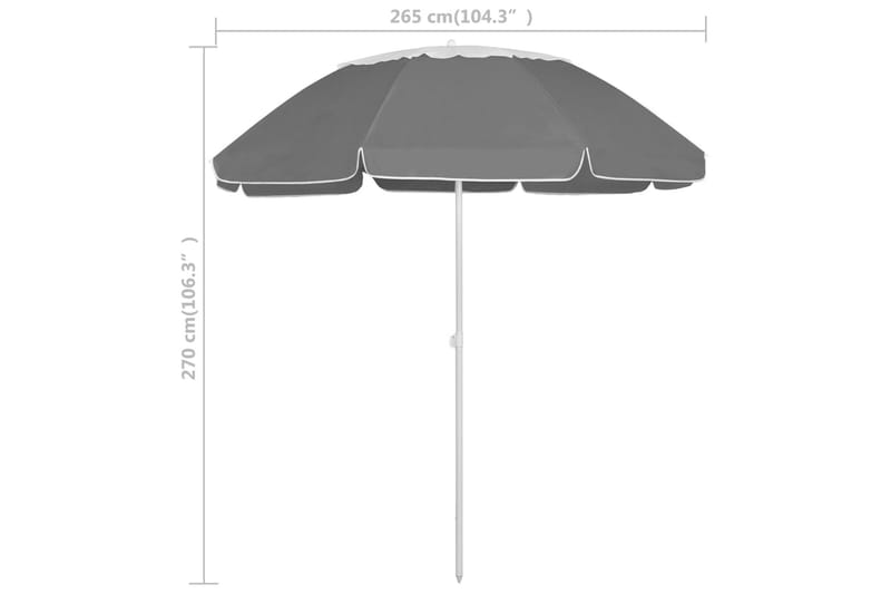 Strandparasoll antracit 300 cm - Antracit - Utemöbler - Solskydd - Parasoll - Strandparasoll