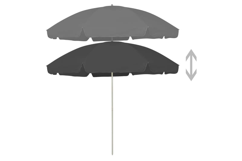 Strandparasoll antracit 300 cm - Antracit - Utemöbler - Solskydd - Parasoll - Strandparasoll