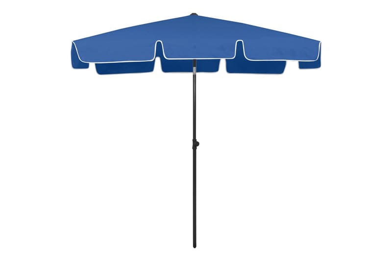 Strandparasoll azurblå 200x125 cm - Azurblå - Utemöbler - Solskydd - Parasoll - Strandparasoll