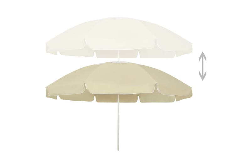 Strandparasoll gul 240 cm - Gul - Utemöbler - Solskydd - Parasoll - Strandparasoll