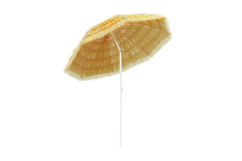 Strandparasoll 240 cm Hawaii-stil naturlig - Brun - Utemöbler - Solskydd - Parasoll - Strandparasoll