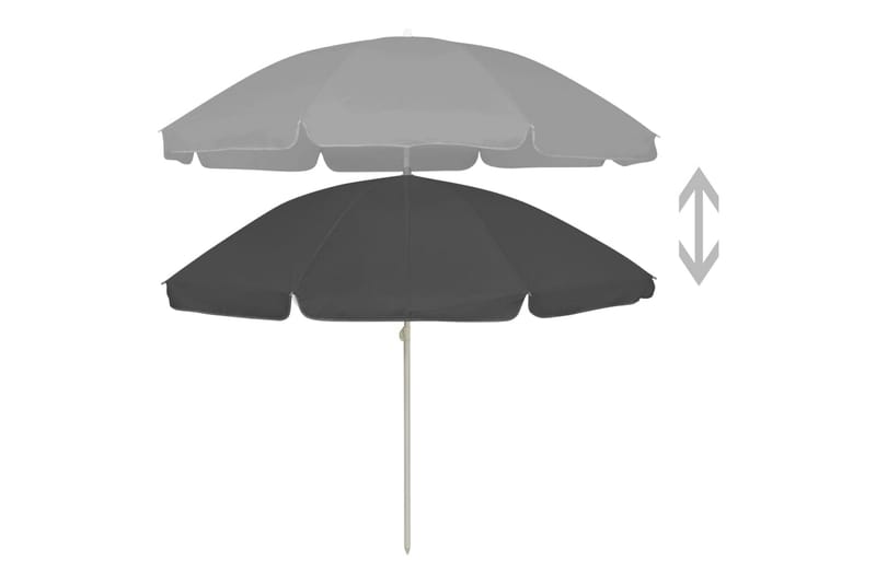 Strandparasoll antracit 240 cm - Antracit - Utemöbler - Solskydd - Parasoll - Strandparasoll