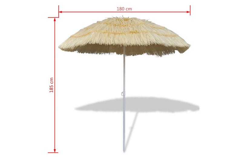 Strandparasoll Hawaii inspirerad - Brun - Utemöbler - Solskydd - Parasoll - Strandparasoll