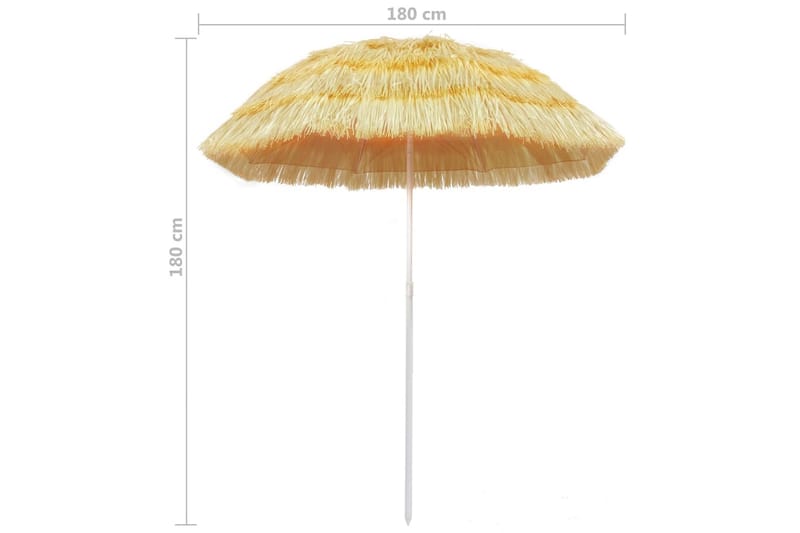 Strandparasoll naturlig 180 cm Hawaii-stil - Brun - Strandparasoll