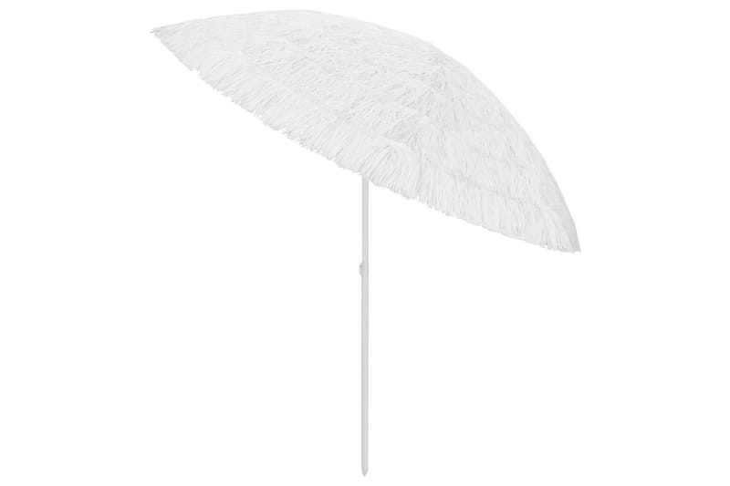 Strandparasoll vit 300 cm - Vit - Utemöbler - Solskydd - Parasoll - Strandparasoll