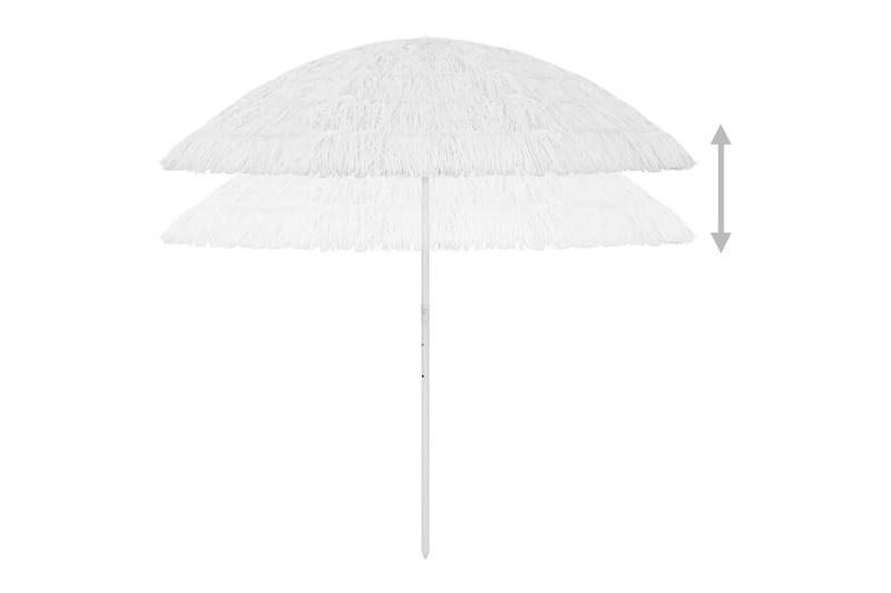 Strandparasoll vit 300 cm - Vit - Utemöbler - Solskydd - Parasoll - Strandparasoll