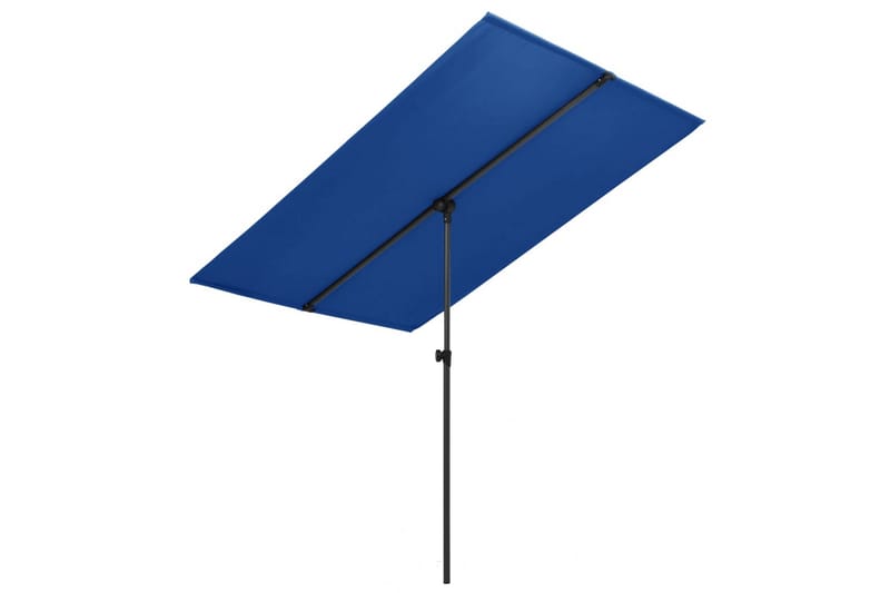Trädgårdsparasoll med aluminiumstång 180x130 cm azurblå - Blå - Utemöbler - Solskydd - Parasoll