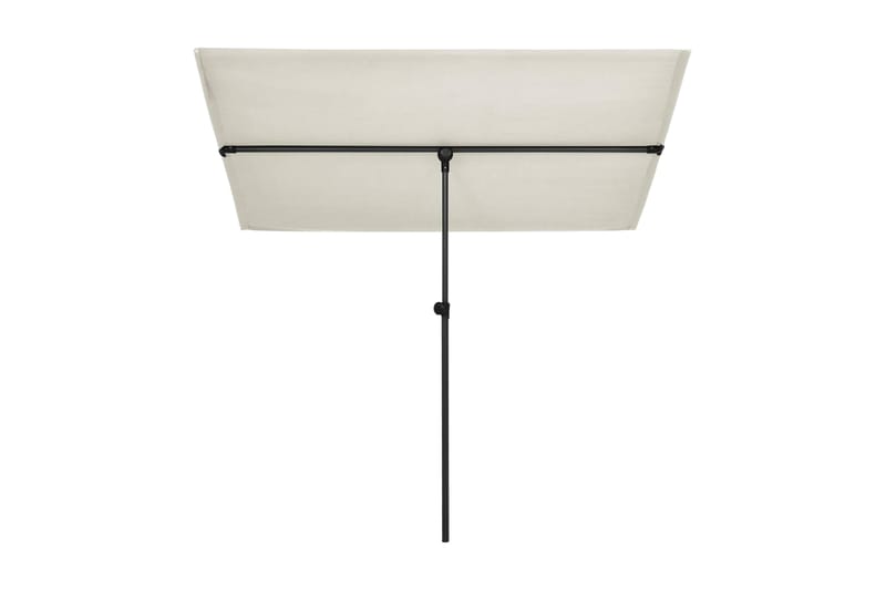 Trädgårdsparasoll med aluminiumstång 180x130 cm sandvit - Vit - Utemöbler - Solskydd - Parasoll