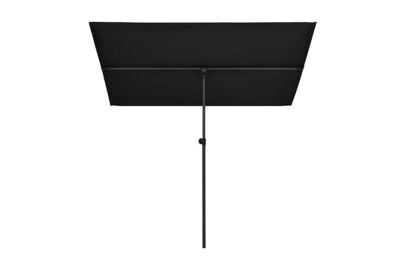 Trädgårdsparasoll med aluminiumstång 180x130 cm svart - Svart - Utemöbler - Solskydd - Parasoll