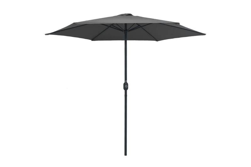 Trädgårdsparasoll med aluminiumstång 270x246 cm antracit - Grå - Utemöbler - Solskydd - Parasoll