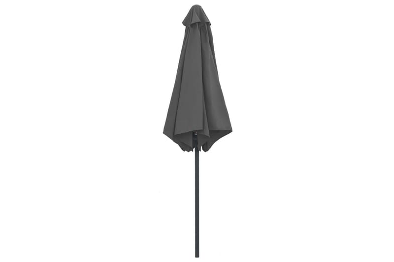 Trädgårdsparasoll med aluminiumstång 270x246 cm antracit - Grå - Utemöbler - Solskydd - Parasoll
