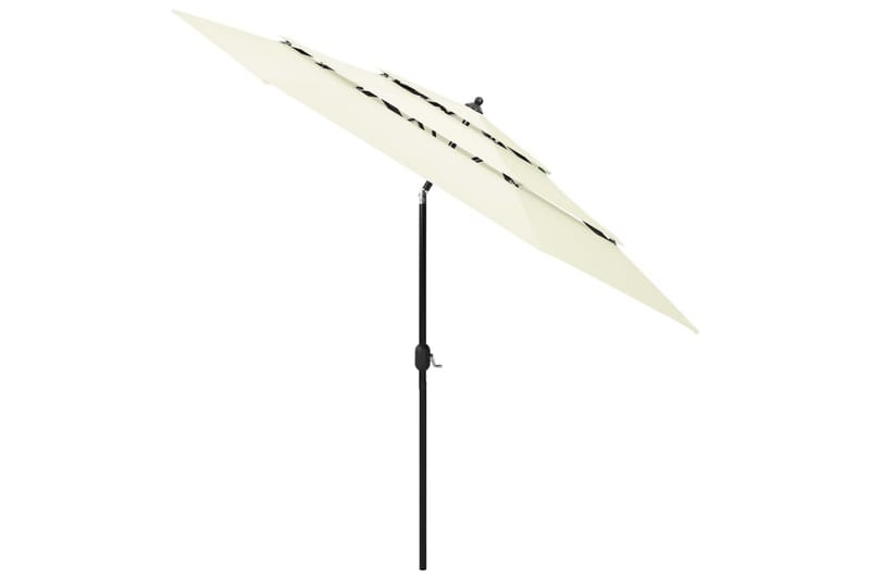 Trädgårdsparasoll med aluminiumstång 3 m sand - Beige - Utemöbler - Solskydd - Parasoll