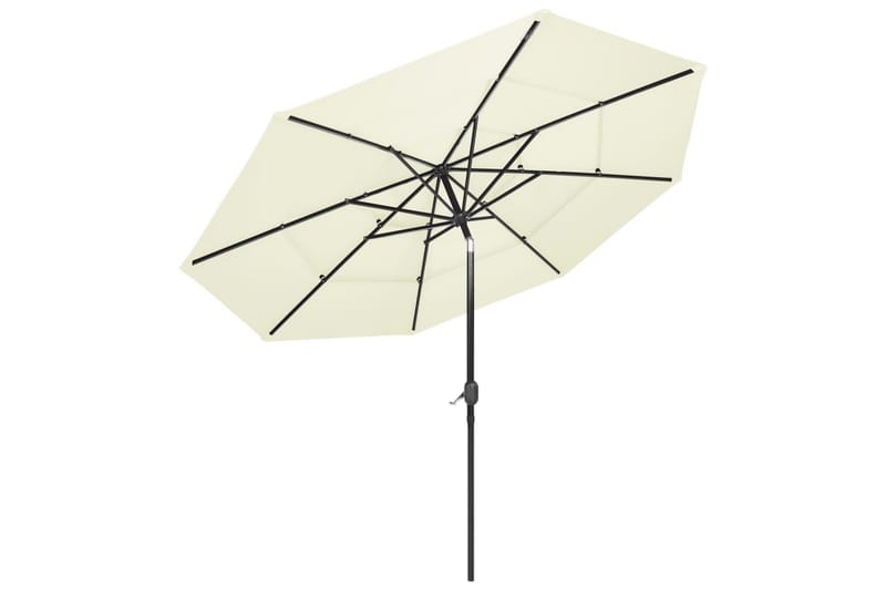 Trädgårdsparasoll med aluminiumstång 3 m sand - Beige - Utemöbler - Solskydd - Parasoll