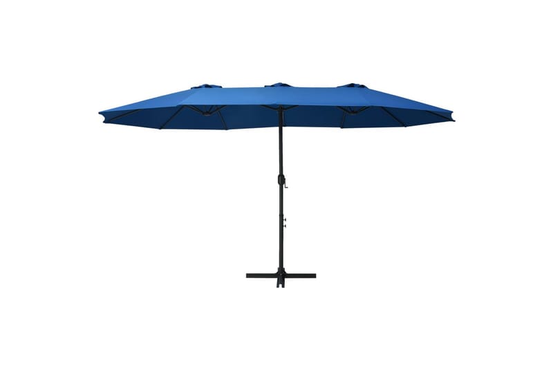 Trädgårdsparasoll med aluminiumstång 460x270 cm blå - Blå - Utemöbler - Solskydd - Parasoll